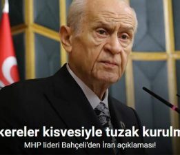 MHP lideri Bahçeli, “ABD’nin İsrail’in tahrik ve tertibine gelerek İran’a saldırganlığı dengeleri sakatlayacak mahiyettedir ve gayri meşrudur”