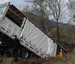 Tokat’ta tır devrildi: 3 kişi yaralandı, 6 hayvan telef oldu
