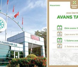 Kayseri Şeker “2026 Üretim Yılı Avans” takvimini açıkladı