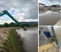 Turhal’da taşkın riski nedeniyle köprülerde yıkım ve söküm çalışması başladı