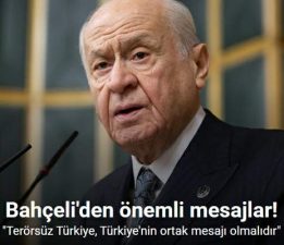 MHP lideri Bahçeli: “Terörsüz Türkiye, Türkiye’nin ortak mesajı olmalıdır”