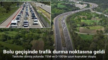 Bolu geçişinde trafik durma noktasına geldi