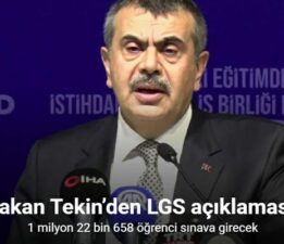 Bakan Tekin: “1 milyon 22 bin 658 öğrenci sınava girecek”