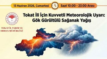 Tarım İl Müdürlüğü üreticileri uyardı, Tokat’ta “Kuvvetli Yağış Alarmı”