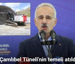 Sivas ve Tokat arası 4.7 km uzunluğundaki Çamlıbel Tüneli’nin temeli atıldı