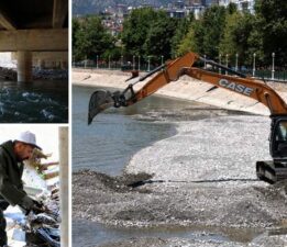 Tokat Belediyesi Yeşilırmak’ta temizlik ve düzenleme çalışmalarını sürdürüyor