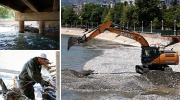 Tokat Belediyesi Yeşilırmak’ta temizlik ve düzenleme çalışmalarını sürdürüyor