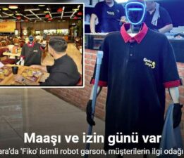 Maaşı ve izin günü olan robot garson, müşterilerin ilgi odağı oldu