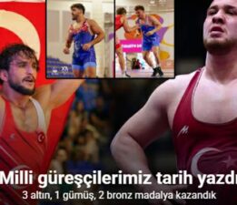 Milli güreşçilerimizden “Madalya Yağmuru”