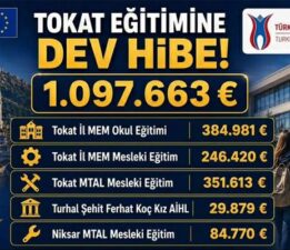 Tokat’a eğitime 1 milyon 97 bin Euro’luk hibe