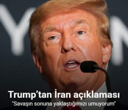 Trump’tan İran açıklaması: “Savaşın sonuna yaklaştığımızı umuyorum”