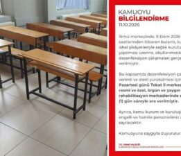 Tokat’ta eğitime 1 gün ara verildi