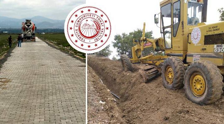 Tokat İl Özel İdaresi Sulusaray ve Pazar’da altyapı ile yol çalışmalarını hızlandırdı