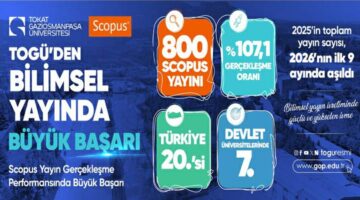 TOGÜ, “Scopus Yayın Gerçekleşme” performansında Türkiye’de ilk 20’de
