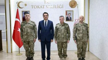 Tokat Valisi Köklü’ye, Üst düzey askeri komutanlardan ziyaret